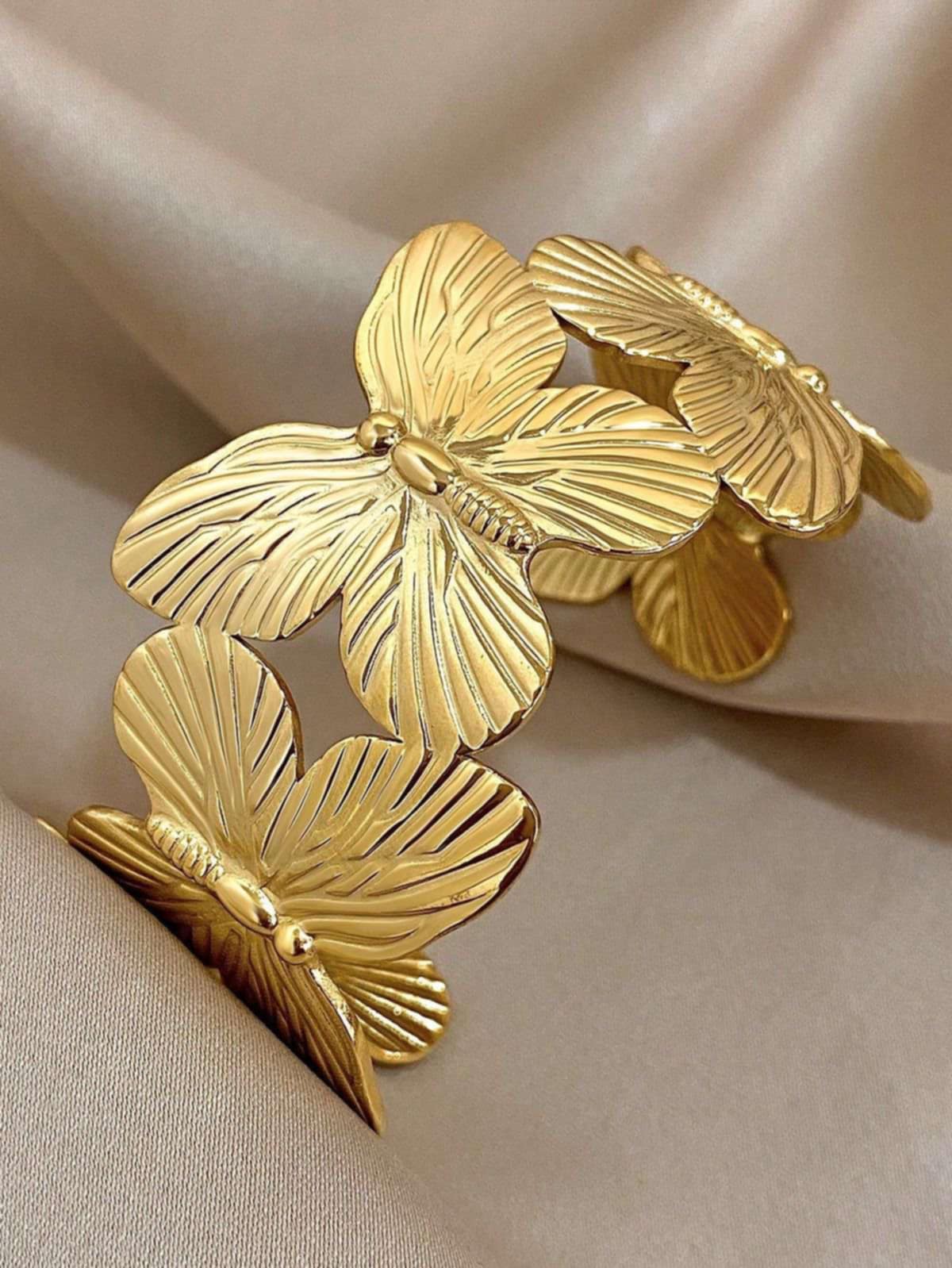 Lot bracelet et bague papillon