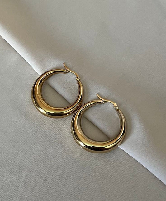 ✨ Boucles d’oreilles rondes minimalistes – Acier inoxydable ✨