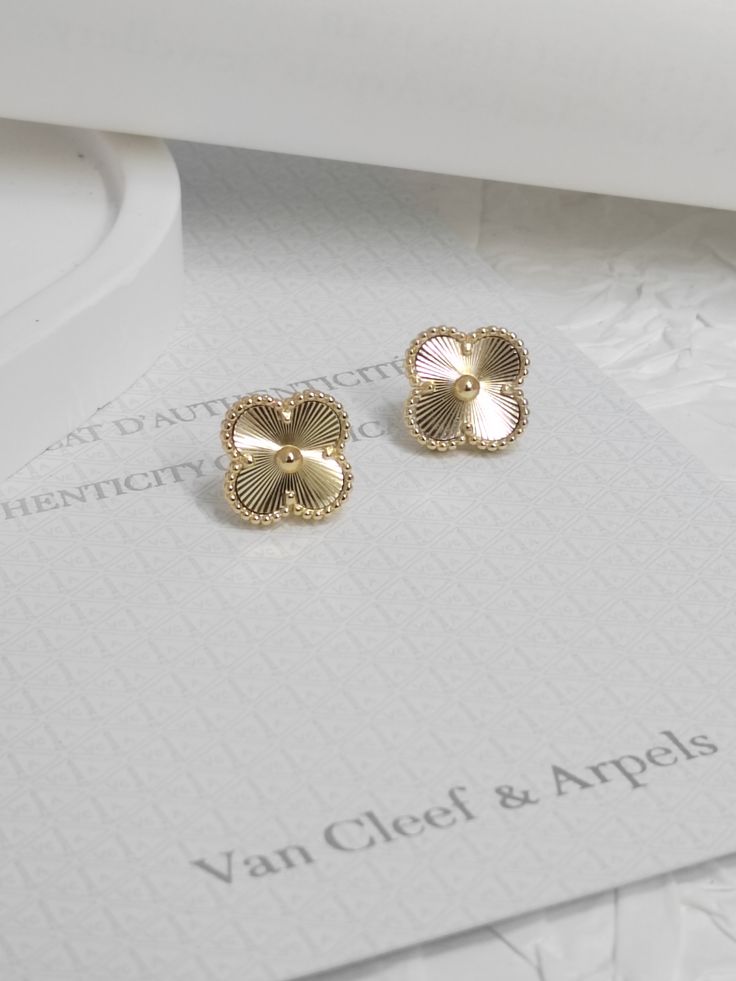 ✨ Lot Bracelet & Boucles Van Cleef – Acier Inoxydable