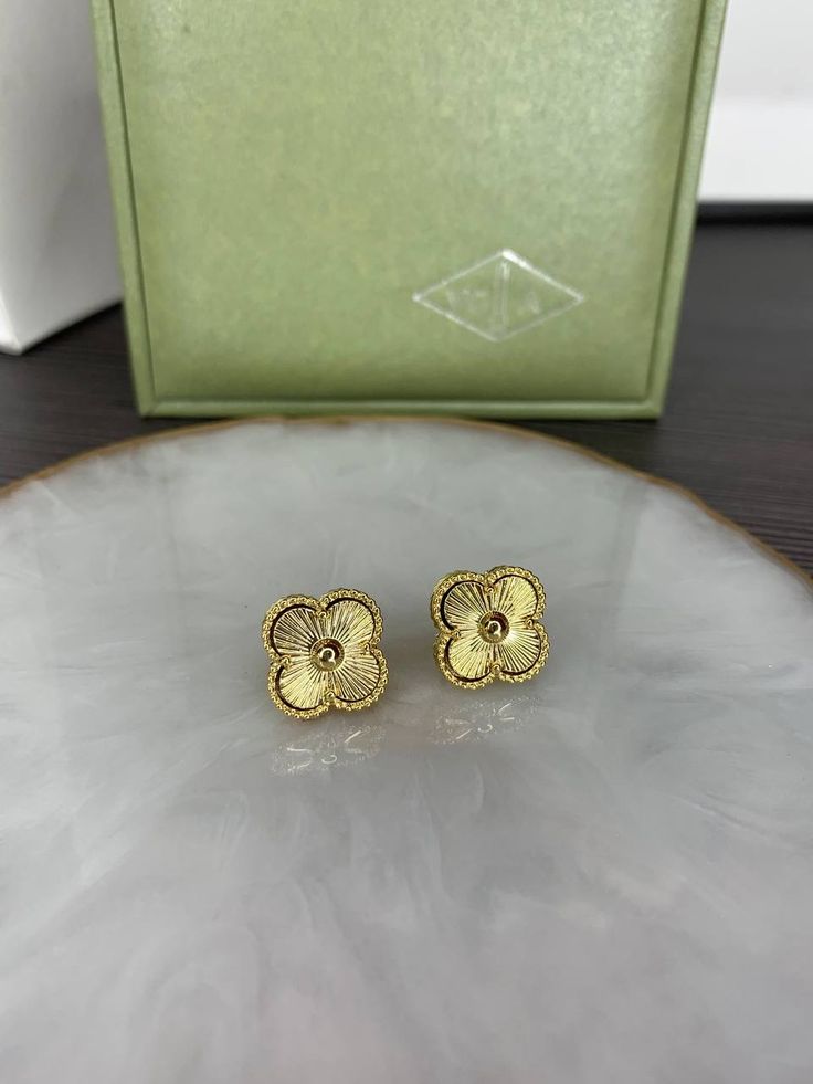 ✨ Lot Bracelet & Boucles Van Cleef – Acier Inoxydable