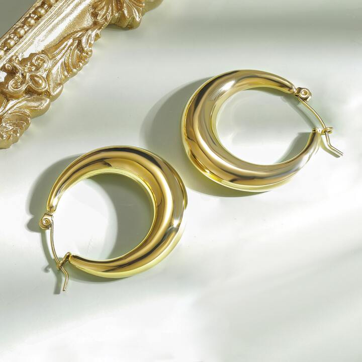 ✨ Boucles d’oreilles rondes minimalistes – Acier inoxydable ✨