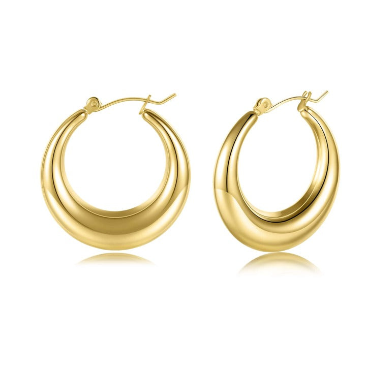 ✨ Boucles d’oreilles rondes minimalistes – Acier inoxydable ✨