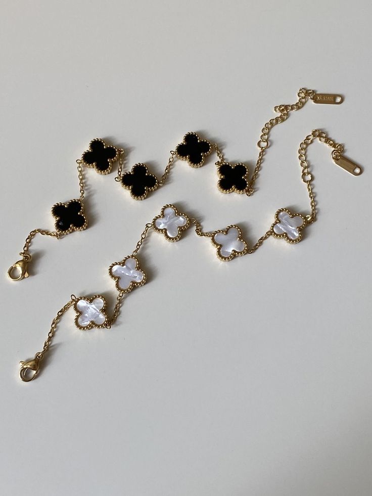 ✨ Lot Bracelet & Boucles Van Cleef – Acier Inoxydable