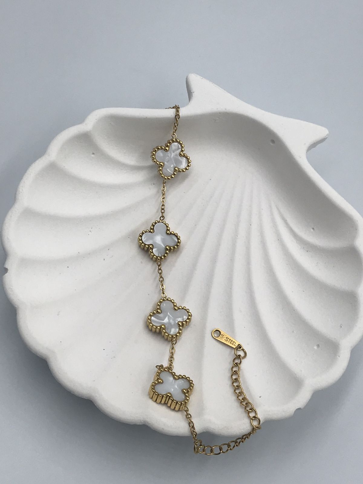 ✨ Lot Bracelet & Boucles Van Cleef – Acier Inoxydable